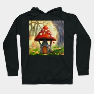 Cozy Mushroom Cottage in the Autumn Woods Hoodie